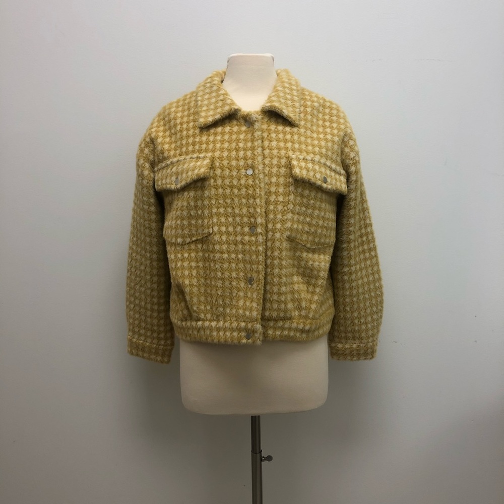YELLOW HOUNDSTOOTH JACKET